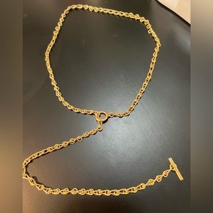 J. Crew Gold T Bar Necklace